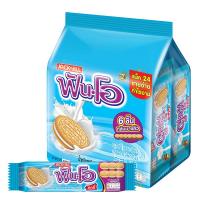 ราคา ฟันโอ คุกกี้แซนวิชสอดไส้ครีม รสนม 40.5 ก. 24 ชิ้น (7497582051523)