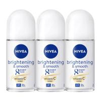 ราคา นีเวีย ไบรท์เทนนิ่ง แอนด์ สมูท โรลออน 50 มล. x 3 (7352608981187)