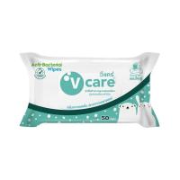 ราคา V care วีแคร์ ผ้าเช็ดทำความสะอาดแบบเปียกสูตรสะอาดทุกวัน แอนตี้แบคทีเรีย 50 แผ่น แพ็คเดียว (137003983883593)