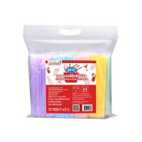 ราคา เอโร่ หลอดหักงอคละสีห่อฟิล์ม 24 ซม. 100 เส้น x 5 (328469418196499)