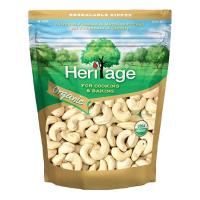 ราคา เฮอริเทจ เมล็ดมะม่วงหิมพานต์ดิบ ชนิดเม็ดเต็ม ออร์แกนิค 250 กรัม (7497517629635)