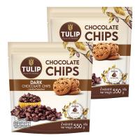 ราคา ทิวลิป ดาร์คช็อกโกแลตชิพ ชนิดเม็ดใหญ่ 550 ก. x 2 (6974715756739)