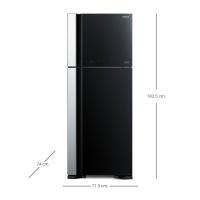 ราคา Hitachi ตู้เย็น 2 ประตู รุ่น R-vg450pdx Gbk 15.9 คิว 450 ลิตร สีกลาสแบล็ก (330176168735175)