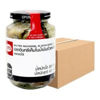 ราคา เอโร่ ปลาอินทรีเค็มในน้ำมันถั่วเหลือง 1 ลัง (400 ก. x 12) (66428015575512)