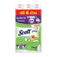 ราคา สก๊อตต์ ซูเปอร์จัมโบ้ กระดาษชำระ ความยาว 3 เท่า 24+6 ม้วน (6761192784067)