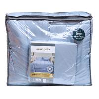ราคา โมเมนโต ผ้าปูที่นอนเสมือนคอตตอนซาติน สีเทา 5 ฟุต+ผ้านวม (293339800241509)