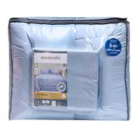 ราคา โมเมนโต ผ้าปูที่นอนเสมือนคอตตอนซาติน สีเทา 6 ฟุต+ผ้านวม (593339967474291)