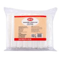 ราคา เอโร่ หลอดงอห่อกระดาษสีขาว 5 มม. ยาว 21 ซม. 100 ชิ้น x 10 (6761211625667)