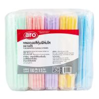 ราคา เอโร่ หลอดหักงอสี ห่อฟิล์ม 5 ห่อ (651871240605343)