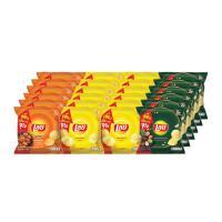 ราคา เลย์ มันฝรั่งทอดกรอบ เซ็ตรสเกลือ+บาร์บีคิว+เมี่ยงคำ 13 ก. 24 ถุง (721584015623103)