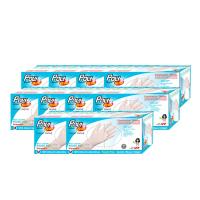 ราคา โพลี-ไบรท์ ถุงมือยางธรรมชาติ รุ่นไม่มีแป้ง (ไซส์ M) บรรจุ 100 ชิ้น/กล่อง x 10 กล่อง (7601822204099)