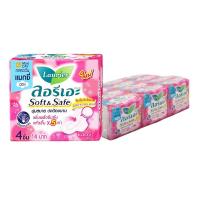 ราคา ลอรีเอะ ซอฟท์แอนด์เซฟ แมกซี่ ผ้าอนามัยแบบมีปีก 4 ชิ้น x 12 (7352474403011)