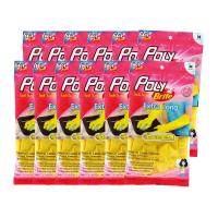 ราคา โพลี-ไบรท์ ถุงมือยางธรรมชาติ รุ่น Extra Long (sizem) (12คู่/ลัง) (7159247667395)