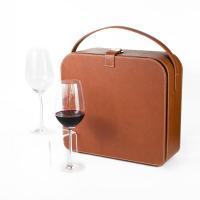 ราคา กระเป๋าหนังใส่ไวน์สีน้ำตาลพร้อมแก้ว Schott zwiezel 2 ใบ (290436618300535)