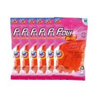 ราคา โพลี-ไบรท์ ถุงมือยางธรรมชาติ รุ่น Softy Size M 6 คู่ (7159239835843)