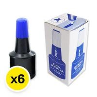 ราคา ตราม้า หมึกเติมแท่นประทับ สีน้ำเงิน ขนาด 28 ซีซี x 6 ขวด (7416072503491)