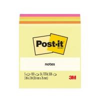 ราคา โพสต์อิท 3เอ็ม กระดาษโน้ตแถบกาว 3x3 นิ้ว รุ่น 654-4 คละสี x 5 (7416066769091)