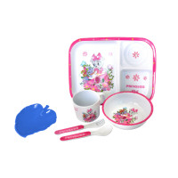 ราคา Rrs ชุดจาน-ชามเมลามีน100% รุ่น Princess Jimi (ชุด 5 ชิ้น) พร้อม จานใบไม้ (7159340335299)