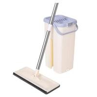ราคา Homesurely ไม้ถูพื้นแบบรีดน้ำพร้อมถังปั่น Flat mop ม็อบถังรีดน้ำ รุ่น Cleaning11 (725286280458944)
