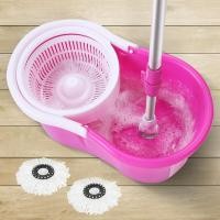ราคา ถังปั่นและไม้ถูพื้น Spin Mop ตะกร้าปั่นแห้งพลาสติก รุ่น Cleaning0018 - สี ชมพู (545765342601152)