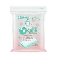 ราคา V Care วีแคร์ สำลีแผ่น หนานุ่มใหญ่อเนกประสงค์, ขนาดจัมโบ้, รีดขอบ 100% Chemical Free (559148793919864)
