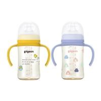 ราคา [สุ่มสี] Pigeon พีเจ้น ขวดนมคอกว้าง Ppsu 8ออนซ์+ที่จับ (825375224221140)