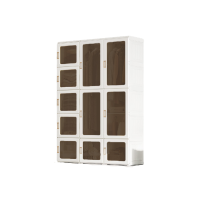 ราคา ซุปเปอร์ ล็อค ตู้เสื้อผ้า ตู้เสื้อผ้าพับได้ ตู้เก็บของ ประกอบง่าย 15 ช่อง พร้อมที่แขวน รุ่น 5696 (736368360573507)