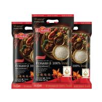 ราคา ข้าวแสนดี ข้าวหอมมะลิ 100% โกลด์ 5 กก. x 3 (593721950611451)