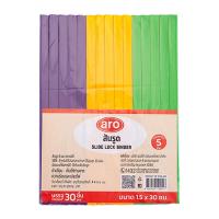 ราคา เอโร่ สันรูดพลาสติก สีทึบ 5 มม. คละสี 30 ชิ้น (7416066605251)