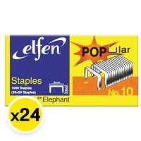ราคา เอลเฟ่น ลวดเย็บกระดาษเบอร์10 แพ็ค 24 กล่อง (7416054907075)