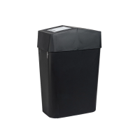 ราคา Dkw Official ถังขยะเหลี่ยมฝาครอบสวิง 18ลิตร Hh-228lp สีเทาดำ (142826981602163)