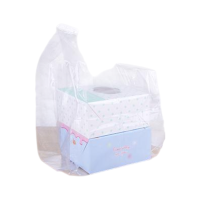 ราคา Boxjourney ถุงพลาสติกหูหิ้วใส ใส่เค้ก 1 ปอน (100 ใบ/แพค) (7082431807683)