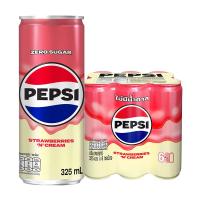 ราคา undefined เป๊ปซี่ เครื่องดื่มน้ำอัดลม ไม่มีน้ำตาล สตรอเบอร์รีแอนด์ครีม 325 มล. x 6 (777905359063459)