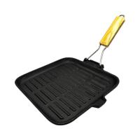 ราคา Color Kit กระทะเหล็กปิ้ง-ย่าง เหล็กหล่อ Cast Iron หมูกะทะ สเต็ก เหลี่ยม 24 ซม.gv-61w (825079266254379)