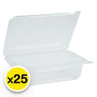 ราคา เอโร่ กล่องใส่อาหารฝาพับพีพีใส 650 มล. x 25 กล่อง (7416144167107)
