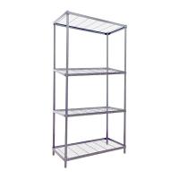 ราคา ชั้นเหล็กวางของขอบทึบ สีเงิน ขนาด 90x45x160 ซม. (7416075485379)