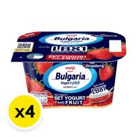 ราคา เมจิ บัลแกเรีย โยเกิร์ตแอนด์ฟรุ๊ต รสสตรอเบอร์รี 110 ก. x 4 (7554587984067)