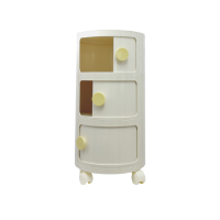 ราคา ดีเคดับบลิว Dkw(official) ชั้นวาง(มีล้อ)ทรงกลม 3ชั้น undefined Round Shelf รุ่นtori จัดเก็บของใช้ ตู้ข้างเตียง ลิ้นชักเก็บของโมเดิร์น สีครีม-ด้ามจับเหลือง (515998210188251)