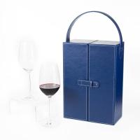 ราคา กระเป๋าหนังใส่ไวน์สีน้ำเงินพร้อมแก้ว Schott zwiezel 2 ใบ (464136215334243)