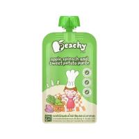 ราคา Peachy อาหารเสริมสำหรับเด็ก รสแอปเปิลผสมน้ำผักโขมและมันเทศบด 1 ถุง (r5) (184200788246187)