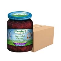 ราคา Develey (ดิวีเลย์) Red Cabbage (กะหล่ำปลีแดงดอง) ขนาด 680 กรัม แพ็ค 12 ขวด (935090690801079)