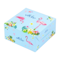 ราคา Boxjourney กล่องสแน็คเล็ก ฟลามิงโก้ ฟ้า (20 ใบ/แพค) (7082492657859)