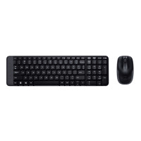 ราคา Logitech Wireless Keyboard & Mouse (คีย์บอร์ดและเมาส์ไร้สาย) Mk220 Wireless (black) (602973178938706)