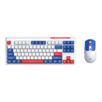 ราคา Wireless Keyboard & Mouse (คีย์บอร์ดและเมาส์ไร้สาย) Micropack Red (962877469674693)