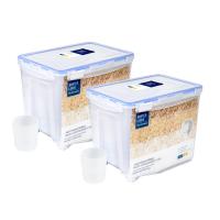 ราคา ซุปเปอร์ ล็อค กล่องใส่ข้าวสาร พร้อมถ้วยตวง รุ่น 6042 ขนาด 5 กก. undefined แพ็ค 2 ชิ้น (612048505422989)