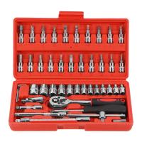 ราคา Inntech King Tools Premium ชุดเครื่องมือ ประแจ ชุดบล็อก 46 ชิ้น ผลิตจากเหล็ก Cr-v Chrome Vanadium คุณภาพสูง (985235563097142)