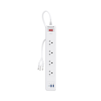 ราคา Honeywell ปลั๊กรางไฟป้องกันไฟกระชาก 4 ช่อง สายยาว 1.8 เมตร พร้อมช่องเสียบ Usb-a และ Usb-c รุ่น Hc000043 (644188519165268)