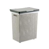 ราคา ดีเคดับบลิว Dkw(official) Hh-1120l ตะกร้าลายสานใส่ผ้า ใส่ของ Rectangular laundry basket สีเทา (705383569361129)