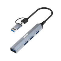 ราคา Moov Hub01 2 in 1 Usb & Type C ฮับ 4 พอร์ต Type C or Usb to Usb 3.0 x 1 / Usb 2.0 x 3 Grey (994842873005147)