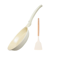 ราคา Korea King Colormic (fry Pan) กระทะ โคเรียคิง คัลเลอมิคก้นแบน (24cm) 1 ใบ + แถมตะหลิว (สีขาว) 1 อัน (922254215157738)